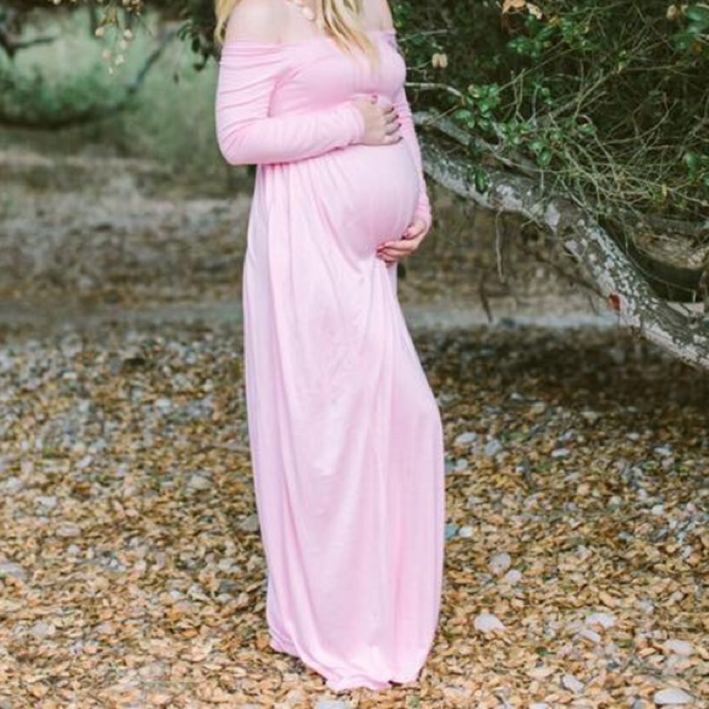 Pink maternity photoshoot dress - Picture 2 of 3